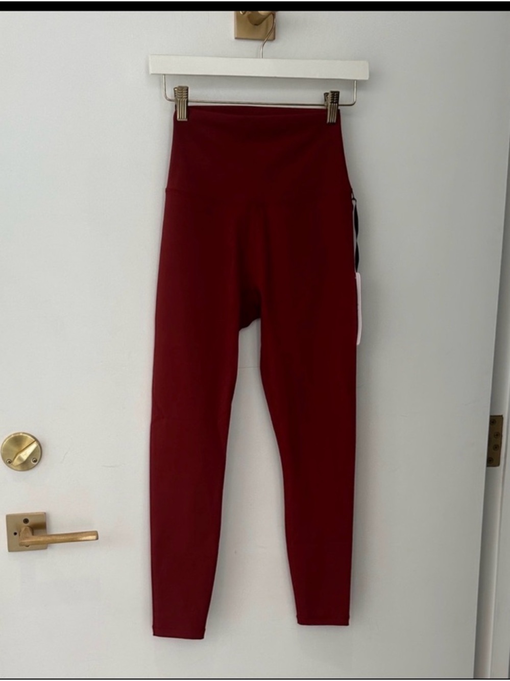 Varley High-Waist Burgundy Leggings
